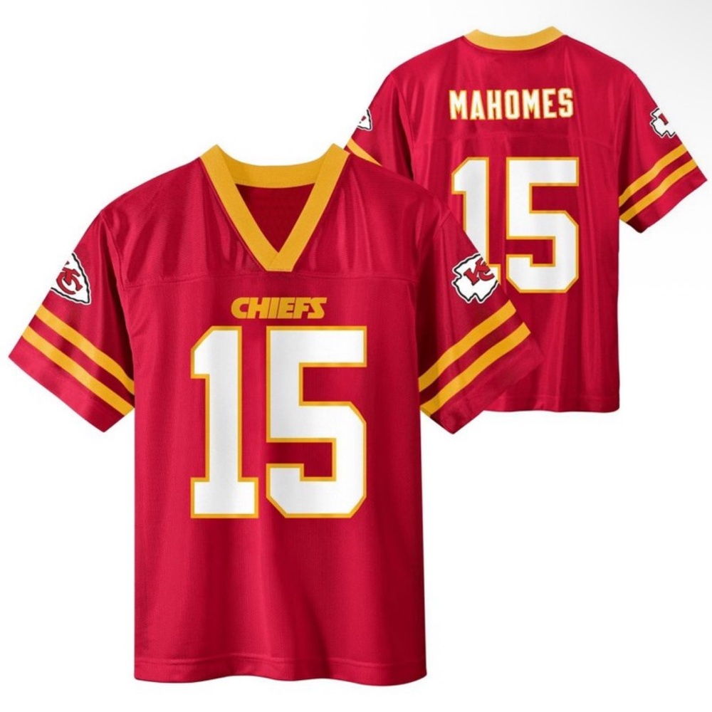 NFL Kansas City Chiefs Patrick Mahomes Boys' Short Sleeve Jersey - XL (16) NWOT